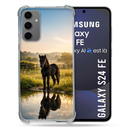 Coque Renforcée Pour Samsung Galaxy S24 FE Animal Cheval Reflet