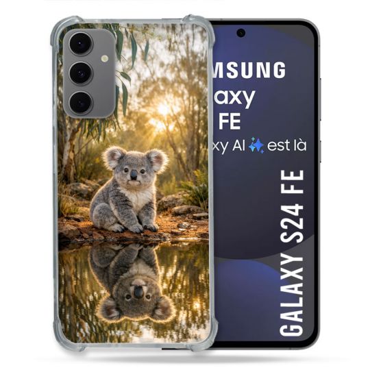 Coque Renforcée Pour Samsung Galaxy S24 FE Animal Koala Reflet