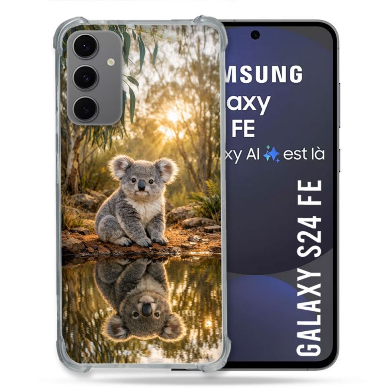 Coque Renforcée Pour Samsung Galaxy S24 FE Animal Koala Reflet