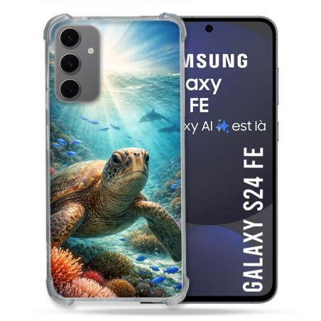 Coque Renforcée Pour Samsung Galaxy S24 FE Animal Tortue Marine