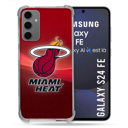 Coque Renforcée Pour Samsung Galaxy S24 FE Basket Miami Heat