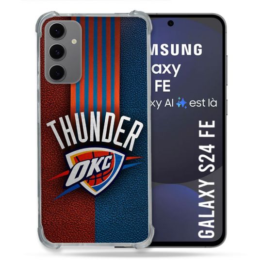 Coque Renforcée Pour Samsung Galaxy S24 FE Basket Oklahoma City Thunder
