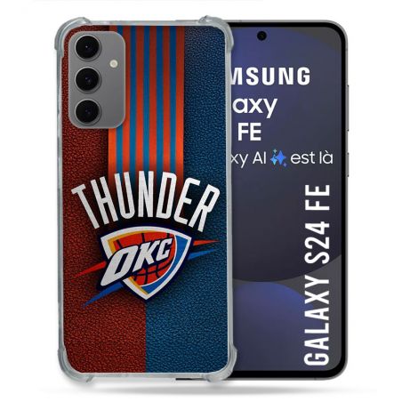 Coque Renforcée Pour Samsung Galaxy S24 FE Basket Oklahoma City Thunder