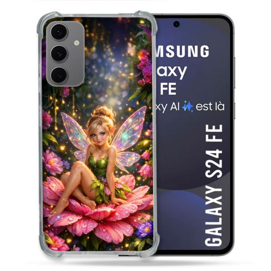 Coque Renforcée Pour Samsung Galaxy S24 FE Fantastique Fee Fleur