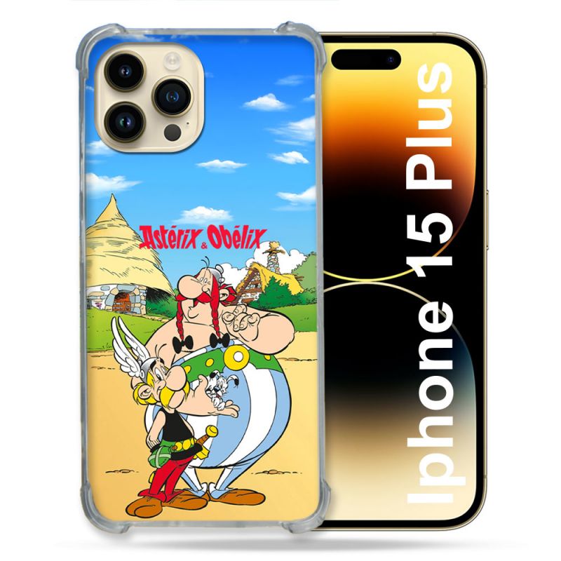 Coque Renforcée Pour Iphone 15 Plus Astérix Obélix Color