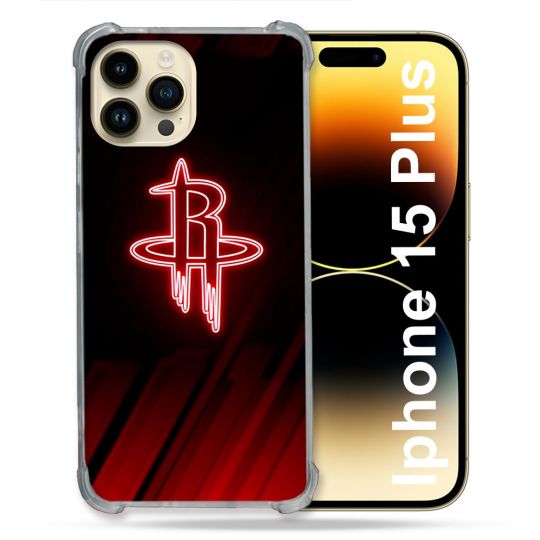 Coque Renforcée Pour Iphone 15 Plus Basket Houston Rockets