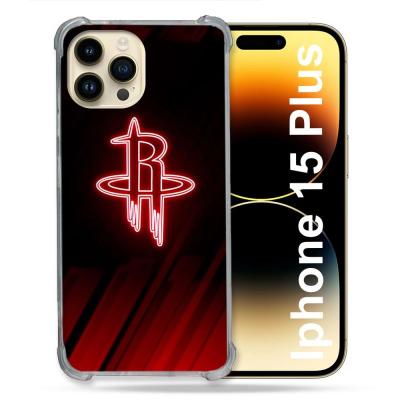 Coque Renforcée Pour Iphone 15 Plus Basket Houston Rockets
