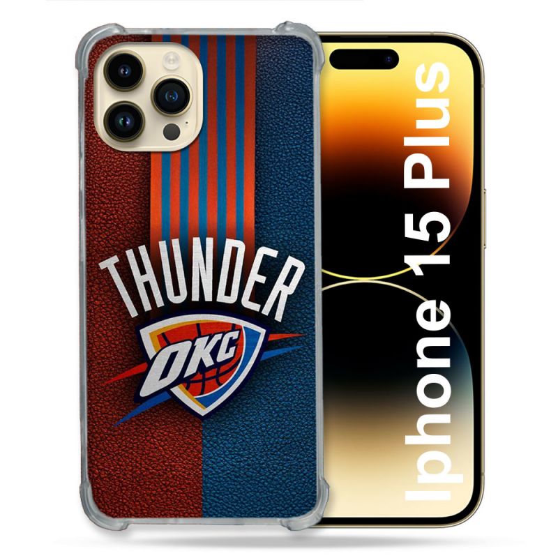 Coque Renforcée Pour Iphone 15 Plus Basket Oklahoma City Thunder