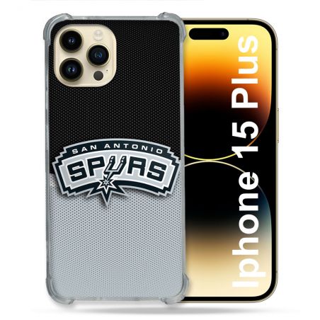 Coque Renforcée Pour Iphone 15 Plus Basket San Antonio Spurs