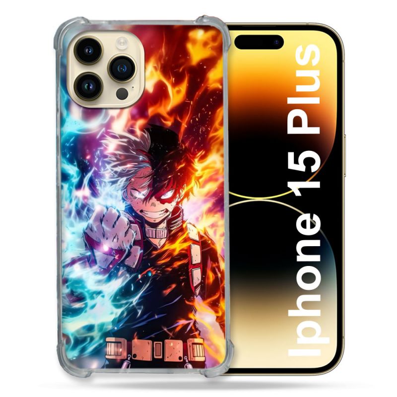 Coque Renforcée Pour Iphone 15 Plus Manga My Hero Academia Shoto Portrait
