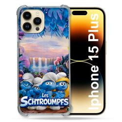 Coque Renforcée Pour Iphone 15 Plus Schtroumpfs Forêt