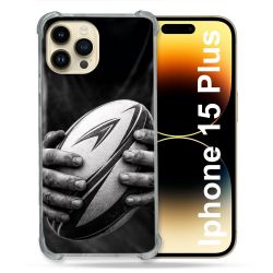 Coque Renforcée Pour Iphone 15 Plus Sport Rugby Ballon Moderne