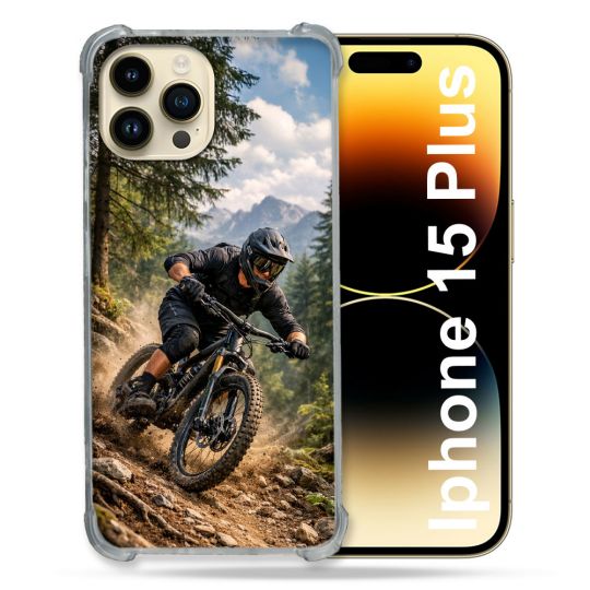 Coque Renforcée Pour Iphone 15 Plus Sport VTT Montagne