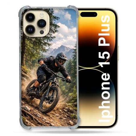 Coque Renforcée Pour Iphone 15 Plus Sport VTT Montagne