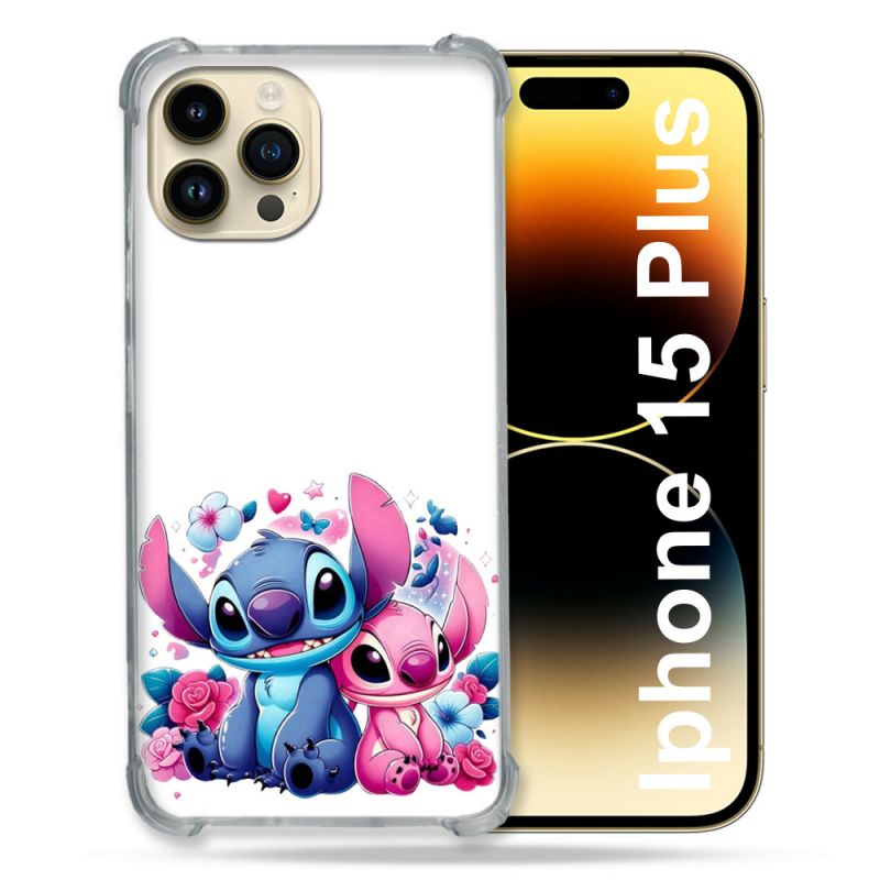 Coque Renforcée Pour Iphone 15 Plus Stitch Love
