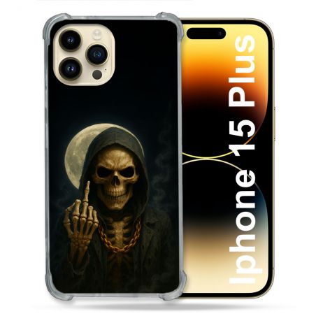 Coque Renforcée Pour Iphone 15 Plus Tete de Mort Doigt 2026