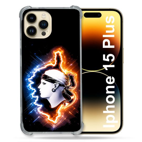 Coque Renforcée Pour Iphone 15 Plus Voyage Corse Brillante