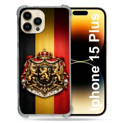Coque Renforcée Pour Iphone 15 Plus Voyage Drapeau Belgique