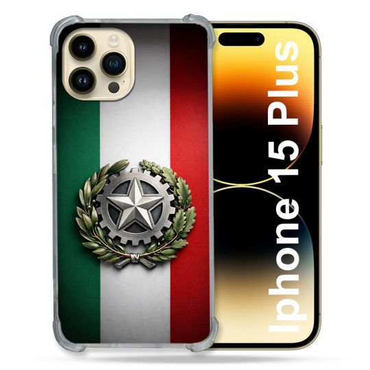 Coque Renforcée Pour Iphone 15 Plus Voyage Drapeau Italie