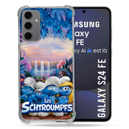Coque Renforcée Pour Samsung Galaxy S24 FE Schtroumpfs Forêt