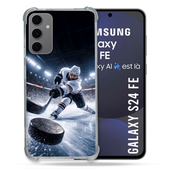 Coque Renforcée Pour Samsung Galaxy S24 FE Sport Hockey sur Glace