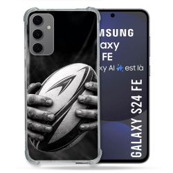 Coque Renforcée Pour Samsung Galaxy S24 FE Sport Rugby Ballon Moderne