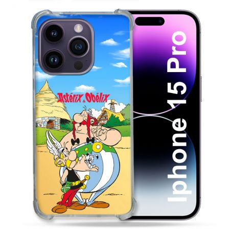 Coque Renforcée Pour Iphone 15 Pro Astérix Obélix Color
