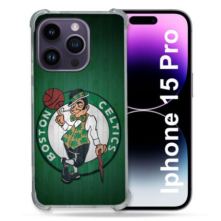 Coque Renforcée Pour Iphone 15 Pro Basket Boston Celtics