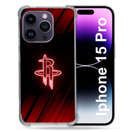 Coque Renforcée Pour Iphone 15 Pro Basket Houston Rockets
