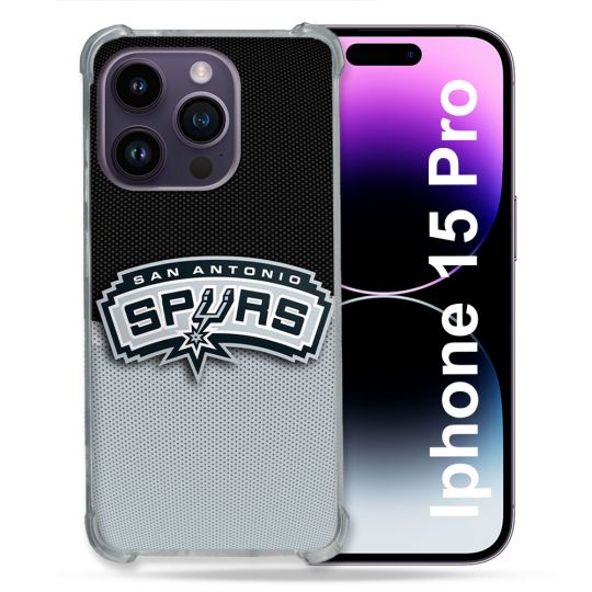 Coque Renforcée Pour Iphone 15 Pro Basket San Antonio Spurs