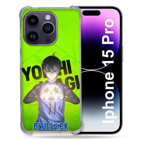 Coque Renforcée Pour Iphone 15 Pro Manga Blue Lock Yoichi Isagi