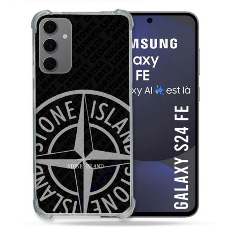 Coque Renforcée Pour Samsung Galaxy S24 FE Stone Island Gris