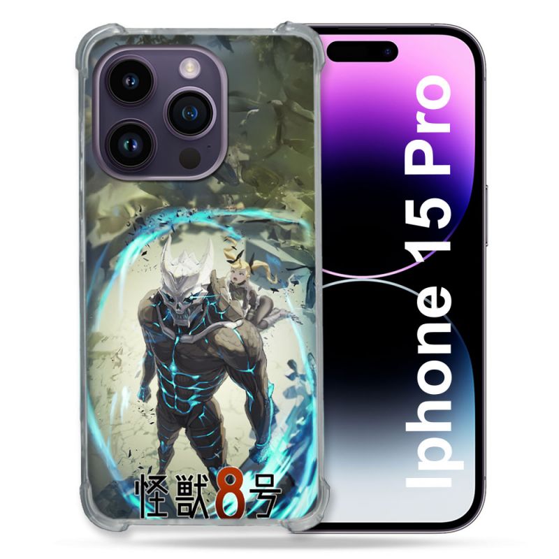 Coque Renforcée Pour Iphone 15 Pro Manga Kaiju N° 8 Kafka Hibino