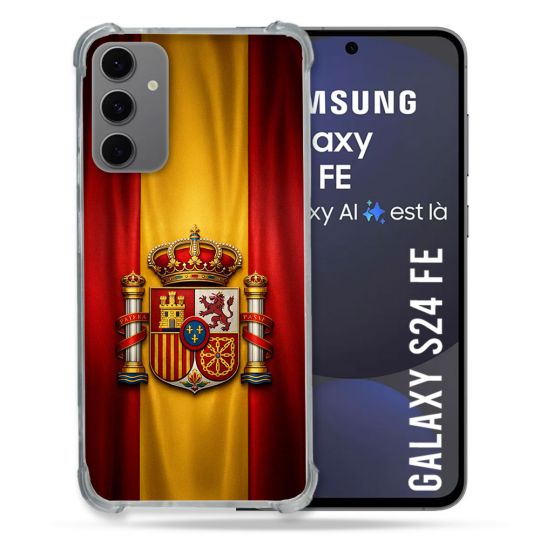 Coque Renforcée Pour Samsung Galaxy S24 FE Voyage Drapeau Espagne