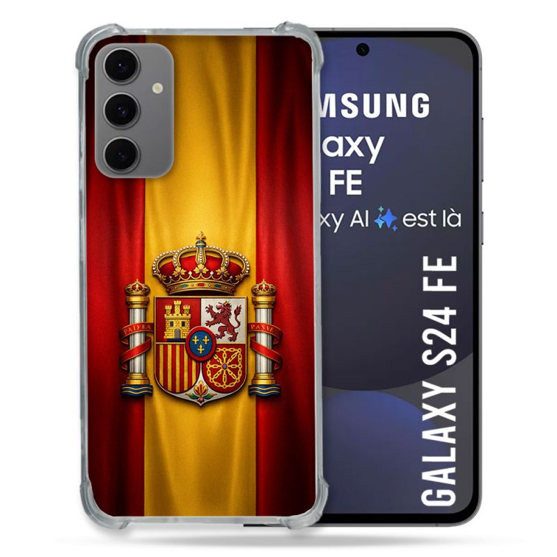 Coque Renforcée Pour Samsung Galaxy S24 FE Voyage Drapeau Espagne