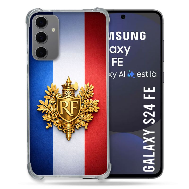 Coque Renforcée Pour Samsung Galaxy S24 FE Voyage Drapeau France