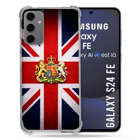 Coque Renforcée Pour Samsung Galaxy S24 FE Voyage Drapeau Grande Bretagne UK