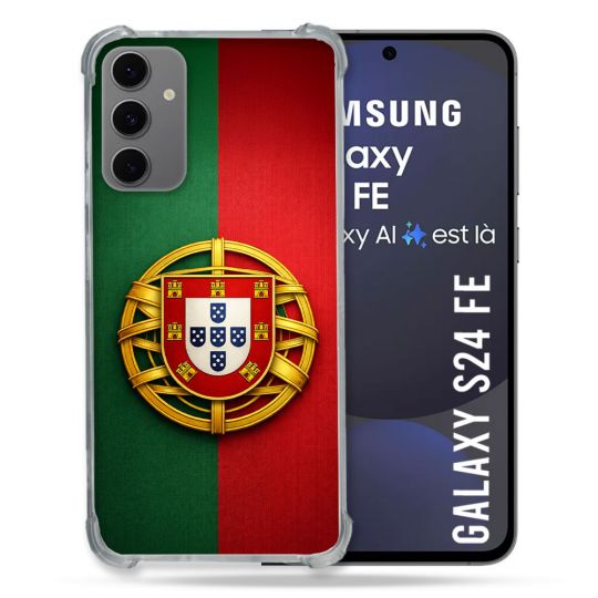 Coque Renforcée Pour Samsung Galaxy S24 FE Voyage Drapeau Portugal