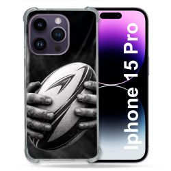 Coque Renforcée Pour Iphone 15 Pro Sport Rugby Ballon Moderne