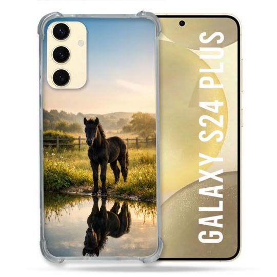 Coque Renforcée Pour Samsung Galaxy S24 Plus Animal Cheval Reflet