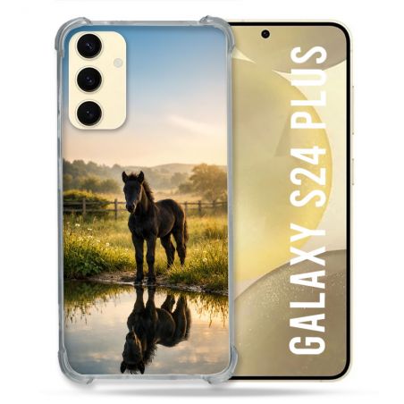 Coque Renforcée Pour Samsung Galaxy S24 Plus Animal Cheval Reflet