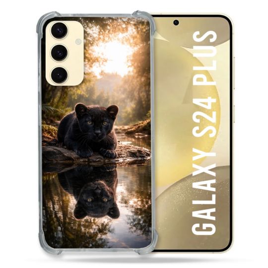 Coque Renforcée Pour Samsung Galaxy S24 Plus Animal Panthère Reflet
