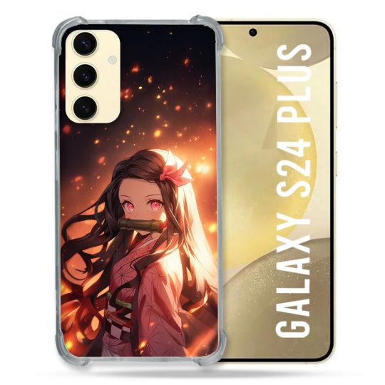 Coque Renforcée Pour Samsung Galaxy S24 Plus Manga Demon Slayer Nezuko Rose