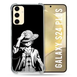 Coque Renforcée Pour Samsung Galaxy S24 Plus Manga One Piece Luffy Noir