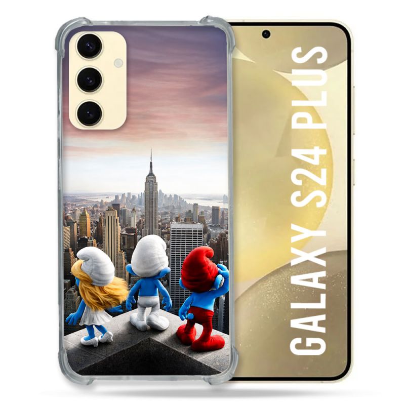 Coque Renforcée Pour Samsung Galaxy S24 Plus Schtroumpfs New York