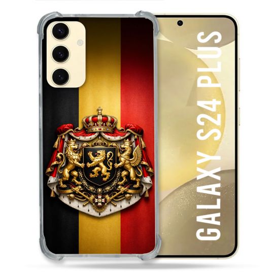 Coque Renforcée Pour Samsung Galaxy S24 Plus Voyage Drapeau Belgique