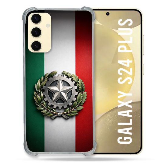 Coque Renforcée Pour Samsung Galaxy S24 Plus Voyage Drapeau Italie