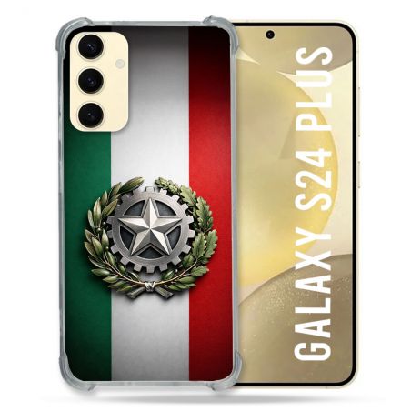 Coque Renforcée Pour Samsung Galaxy S24 Plus Voyage Drapeau Italie