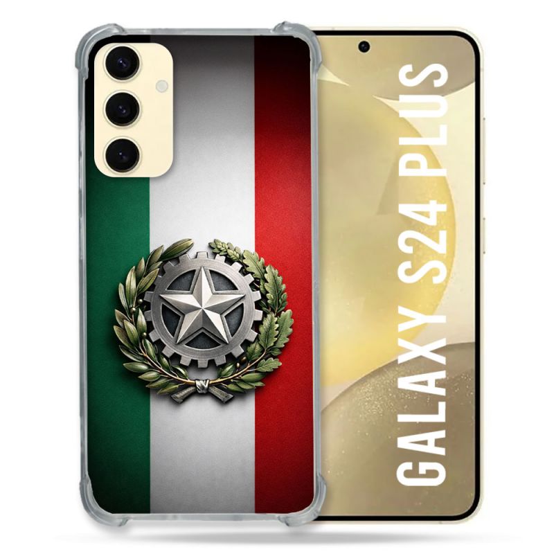 Coque Renforcée Pour Samsung Galaxy S24 Plus Voyage Drapeau Italie