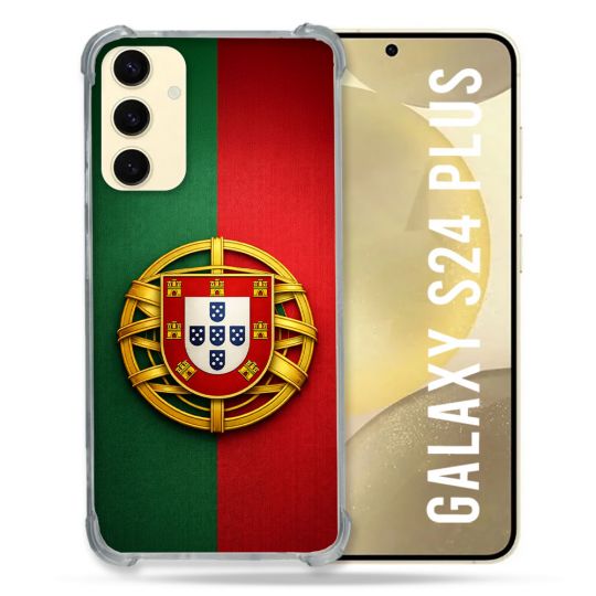 Coque Renforcée Pour Samsung Galaxy S24 Plus Voyage Drapeau Portugal